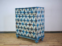 Vintage Rustic Hand Painted Cupboard Cabinet