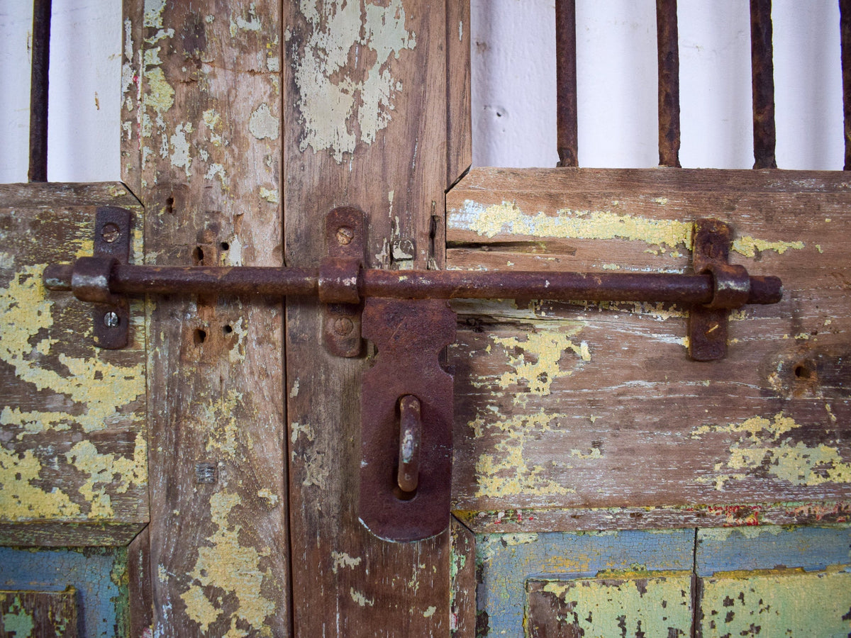 Pair of Antique Vintage Indian Doors Shutters
