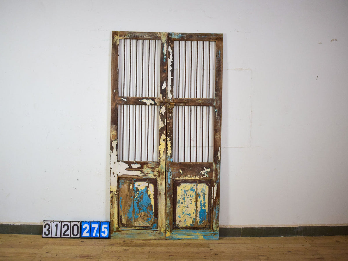 Pair of Antique Vintage Indian Doors Shutters
