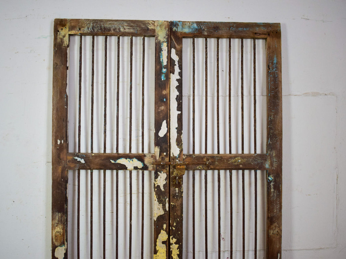 Pair of Antique Vintage Indian Doors Shutters