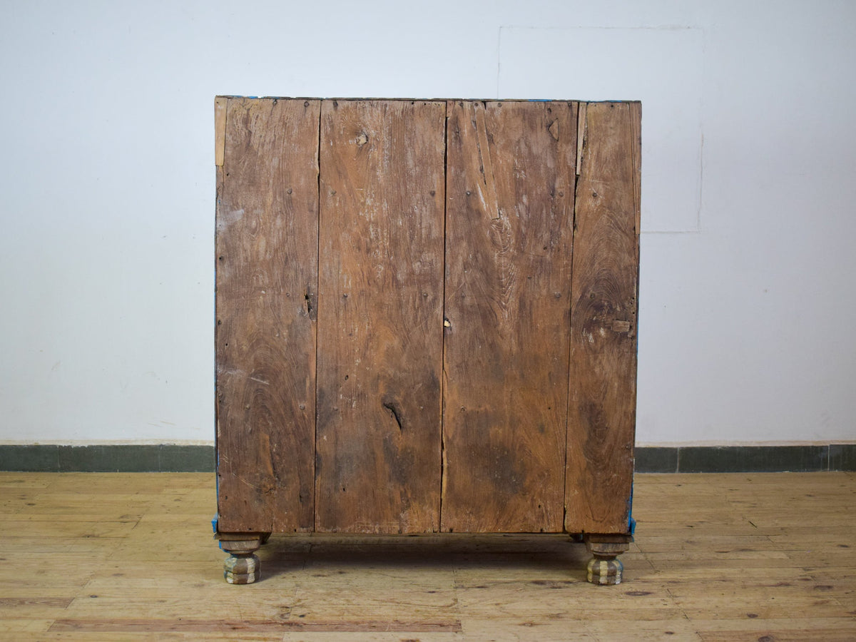 Vintage Rustic Hand Painted Cupboard Cabinet