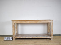 Large Vintage Wooden Sideboard Kitchen Island Display Table