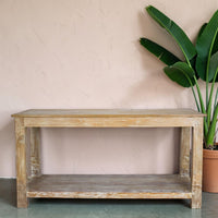 Large Vintage Wooden Sideboard Kitchen Island Display Table