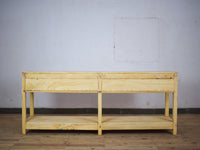 Vintage Solid Wood Rustic Sideboard Cupboard Drawers