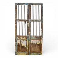 Pair of Antique Vintage Indian Doors Shutters