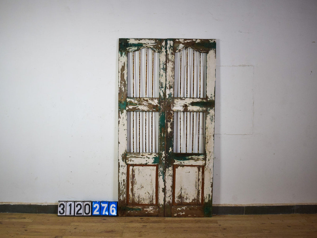 Pair of Antique Vintage Indian Doors Shutters