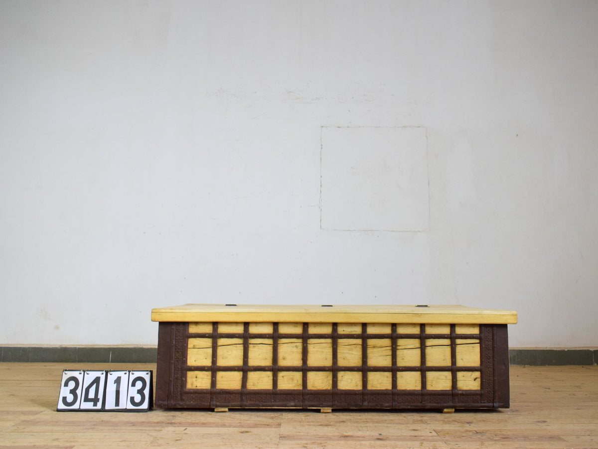 Vintage Rustic Wooden Chest Box Coffee Table