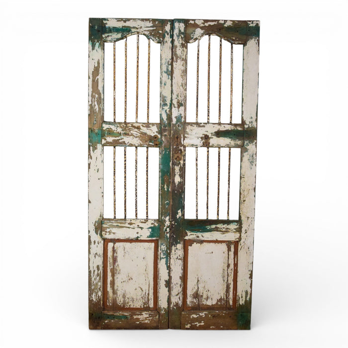 Pair of Antique Vintage Indian Doors Shutters