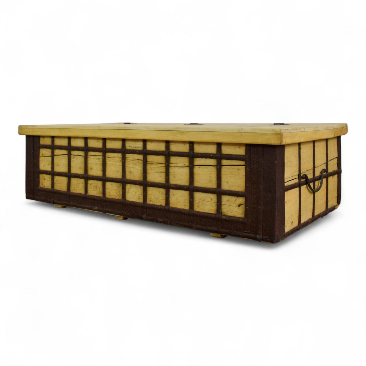 Vintage Rustic Wooden Chest Box Coffee Table