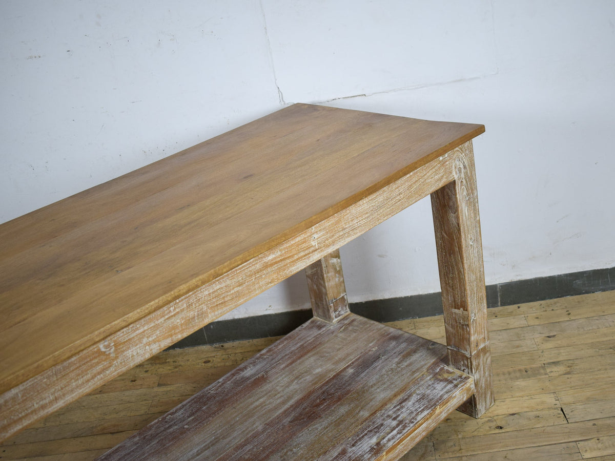 Large Vintage Wooden Sideboard Kitchen Island Display Table