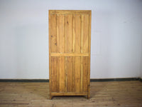 Vintage Rustic Wooden and Glass Cupboard Cabinet