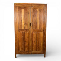 Vintage Rustic Hard Wood Fitted Interior Cupboard Cabinet Storage