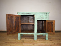 Vintage Painted Kitchen Island Cupboard Cabinet