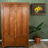 Vintage Large Wooden Rustic Housekeepers Cupboard Cabinet