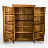 Vintage Rustic Hard Wood Fitted Interior Cupboard Cabinet Storage