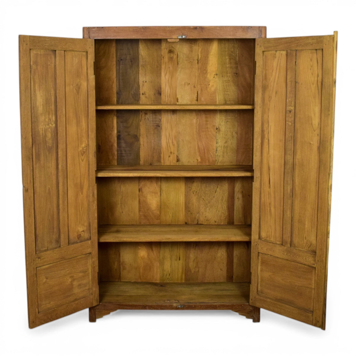 Vintage Large Wooden Rustic Housekeepers Cupboard Cabinet