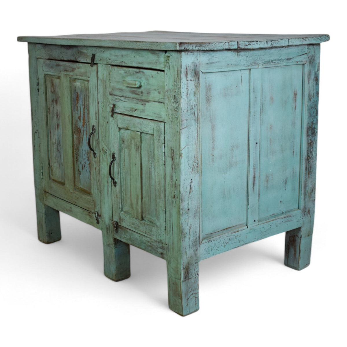 Vintage Painted Kitchen Island Cupboard Cabinet
