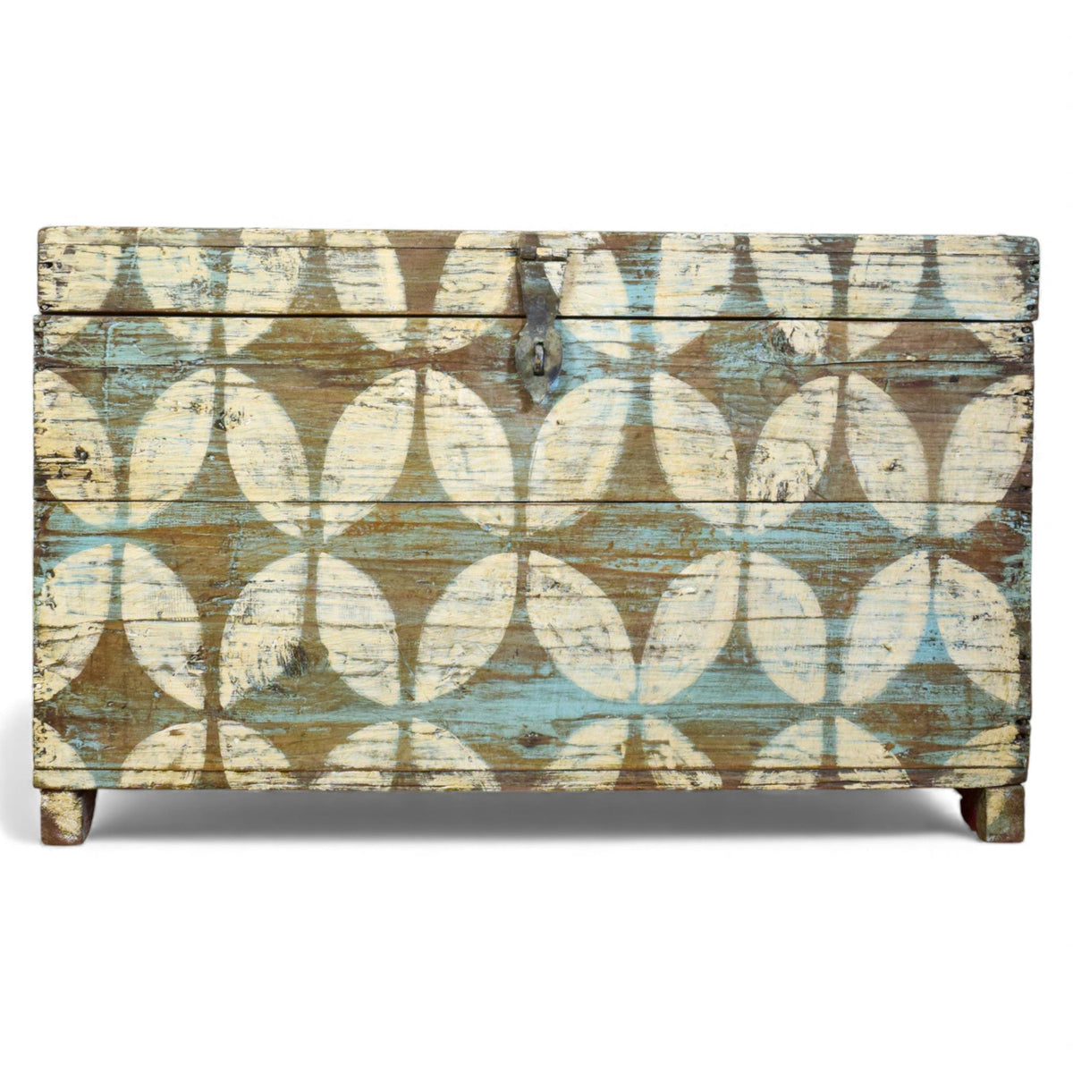 Hand Painted Vintage Chest Trunk Box