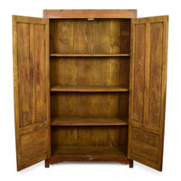 Vintage Large Wooden Rustic Housekeepers Cupboard Cabinet