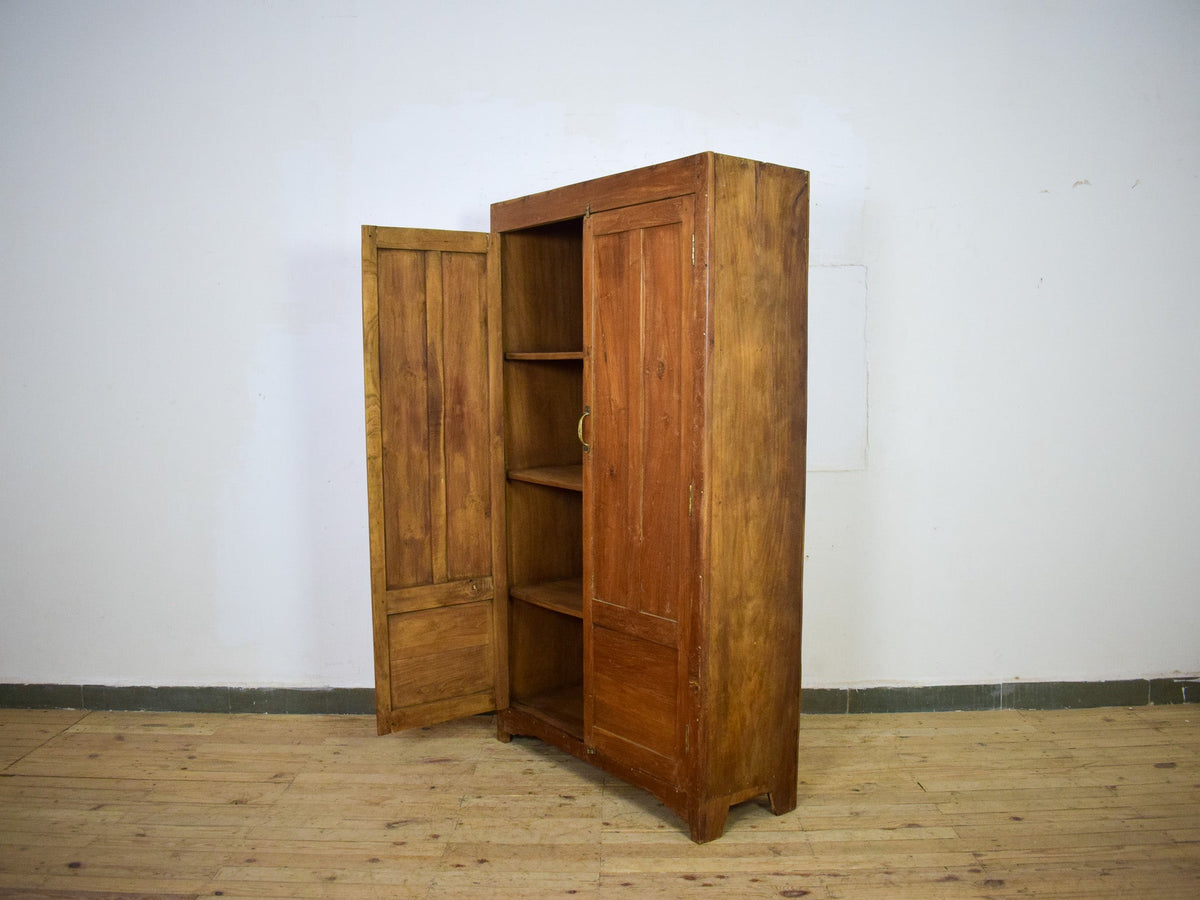 Vintage Large Wooden Rustic Housekeepers Cupboard Cabinet
