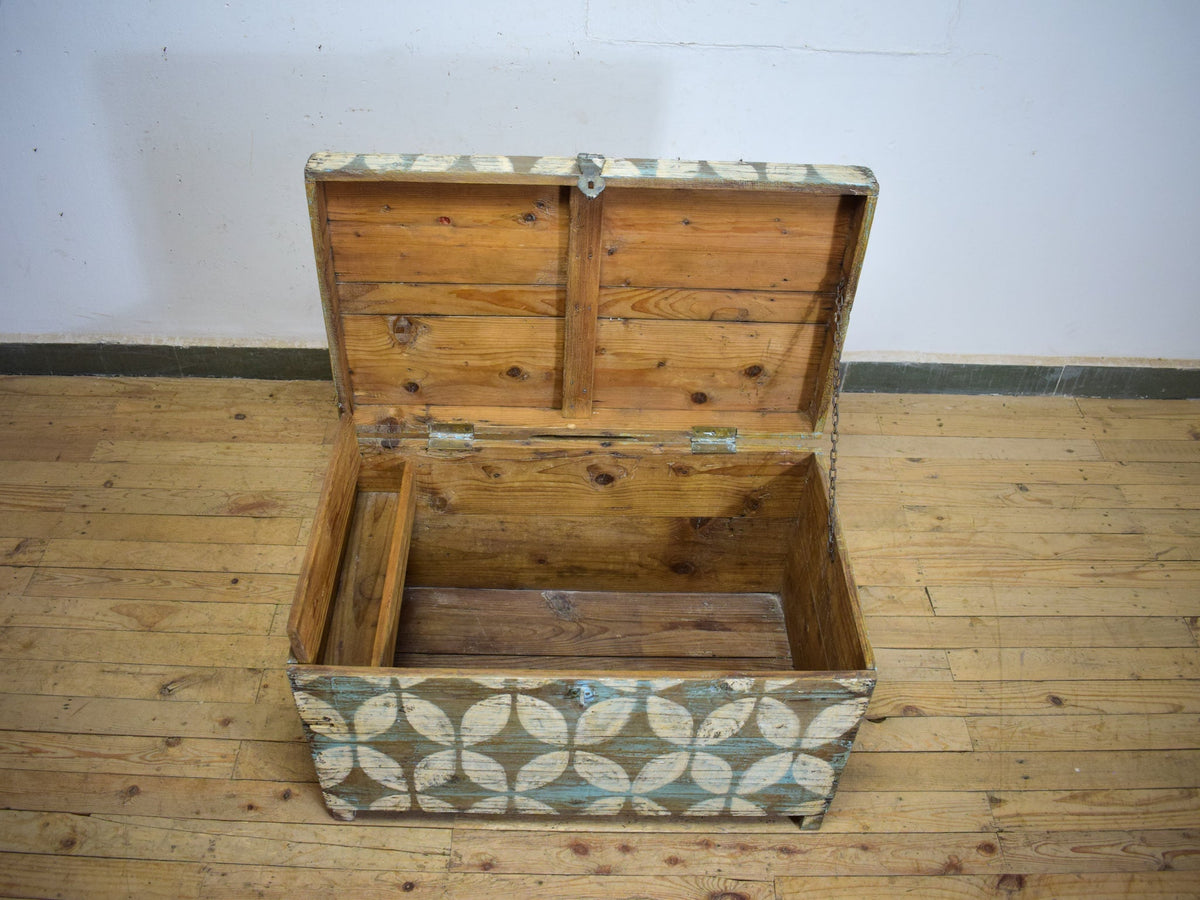 Hand Painted Vintage Chest Trunk Box