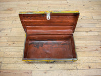 Vintage Indian Hand Painted Metal Travel Trunk Chest