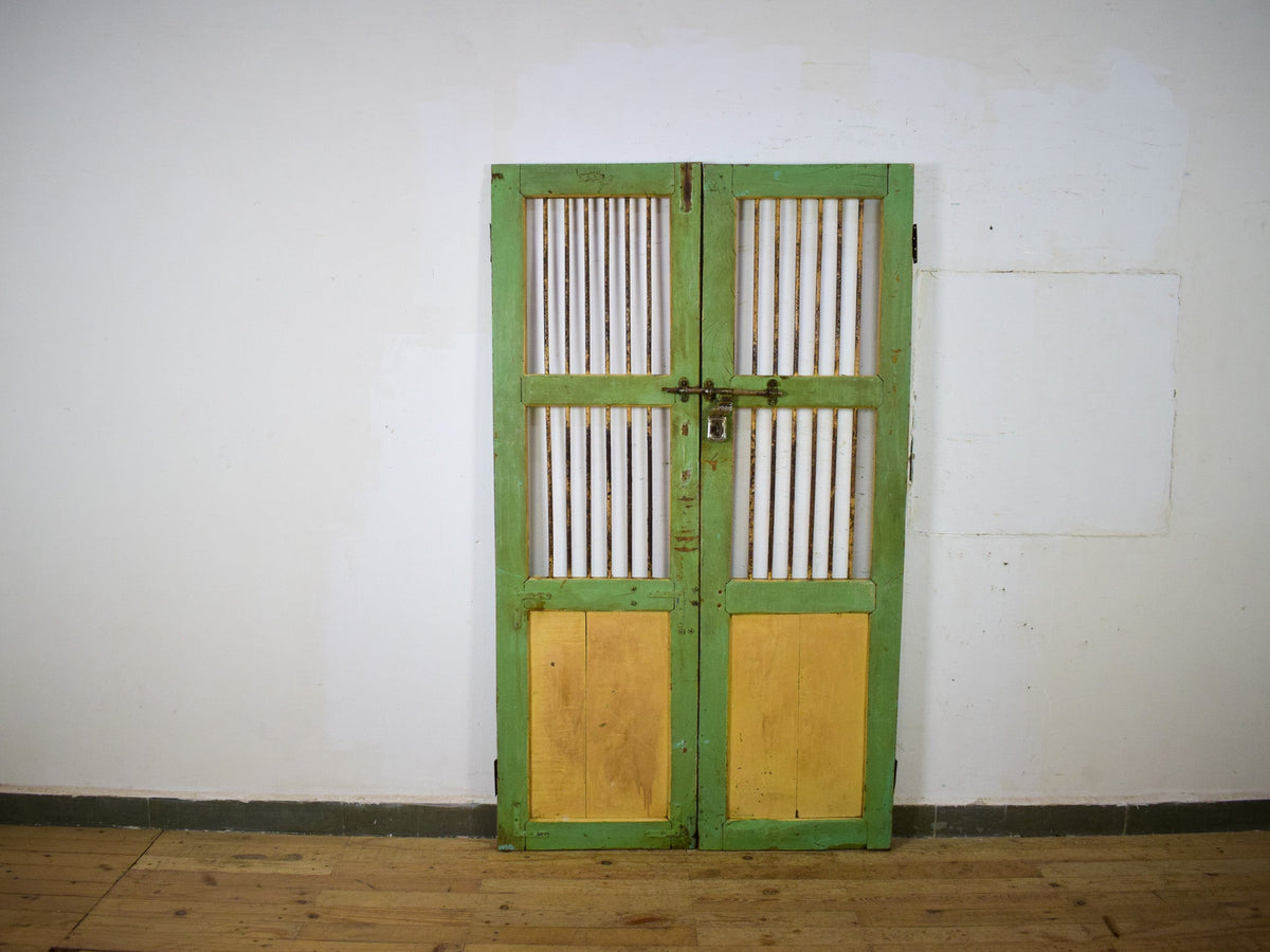 Pair of Antique Vintage Indian Doors Shutters