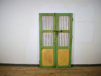 Pair of Antique Vintage Indian Doors Shutters