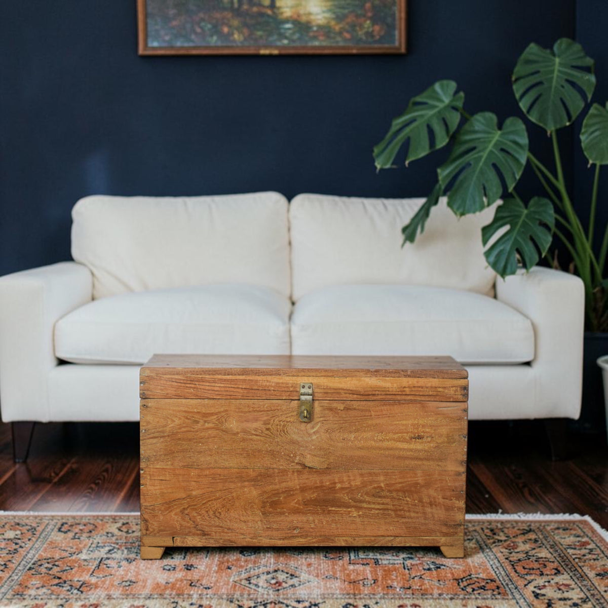 Vintage Rustic Wooden Chest Box