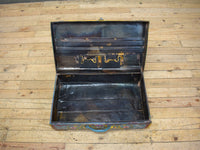 Vintage Indian Hand Painted Metal Travel Trunk Chest