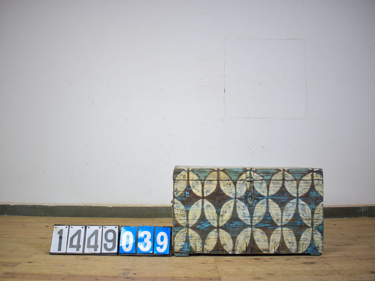 Hand Painted Vintage Chest Trunk Box