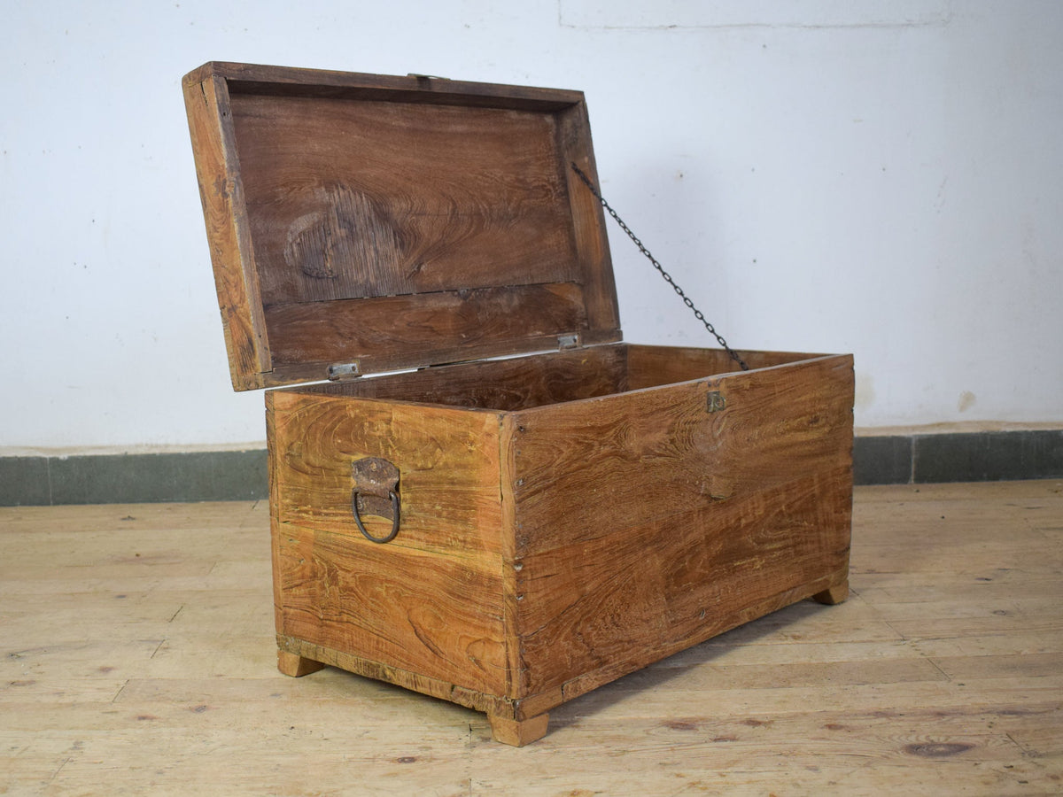 Vintage Rustic Wooden Chest Box