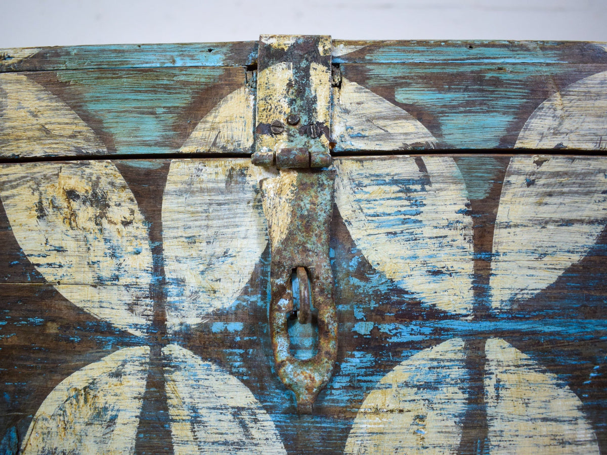 Hand Painted Vintage Chest Trunk Box