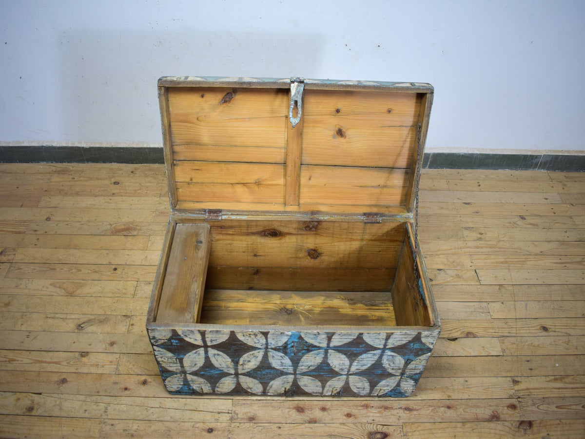 Hand Painted Vintage Chest Trunk Box