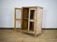 Vintage Worn Painted Rustic Cupboard Cabinet