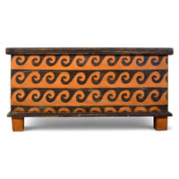Hand Painted Vintage Coffee Table Chest Trunk Box