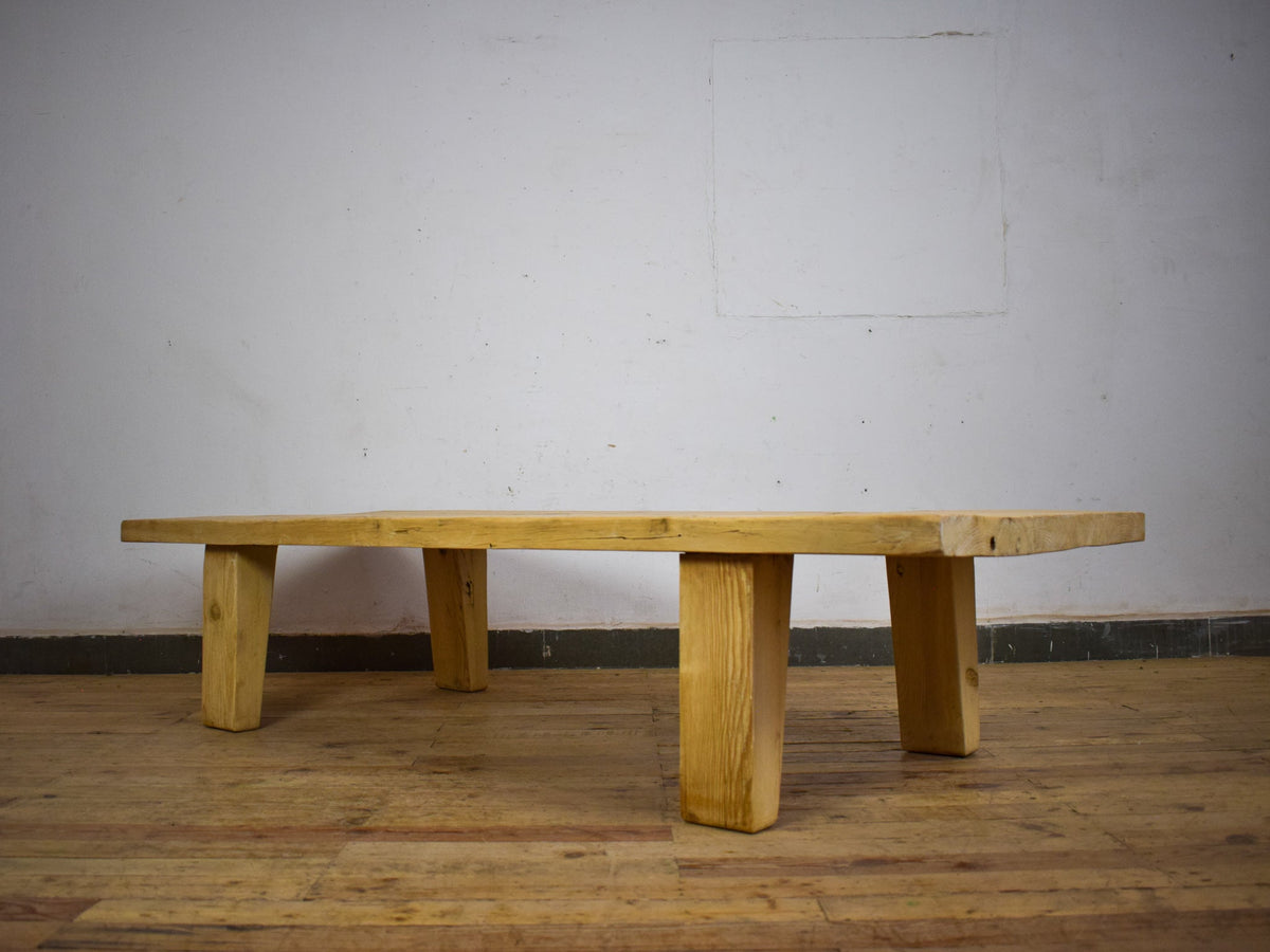 Large Vintage Rustic Reclaimed Pine Wood Nagaland Style Coffee Table