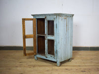 Vintage Worn Painted Rustic Cupboard Cabinet