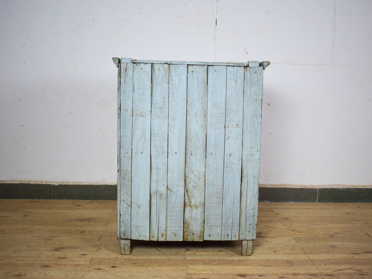 Vintage Worn Painted Rustic Cupboard Cabinet