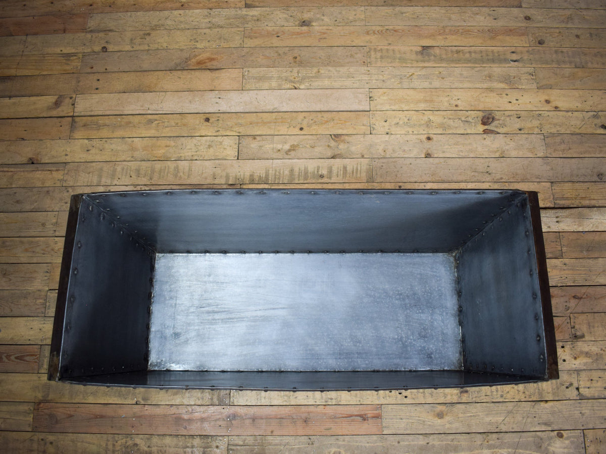 MILLWARDS® Handmade Vintage Style Galvanised Riveted Trough Planter - 103 cm