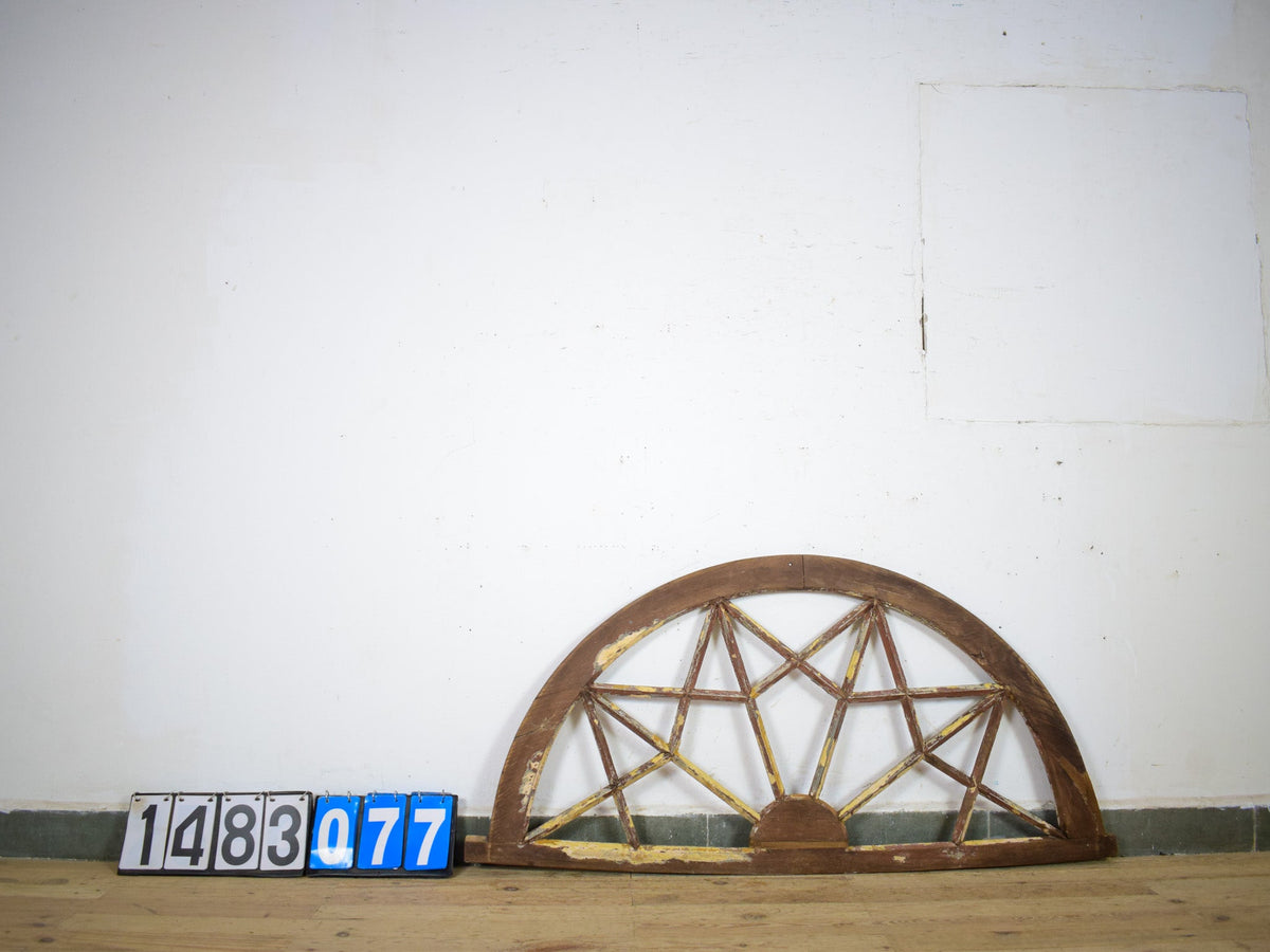 Vintage Wooden Fanlight Window Frame