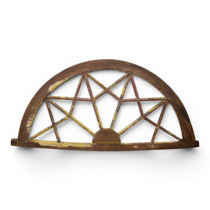 Vintage Wooden Fanlight Window Frame