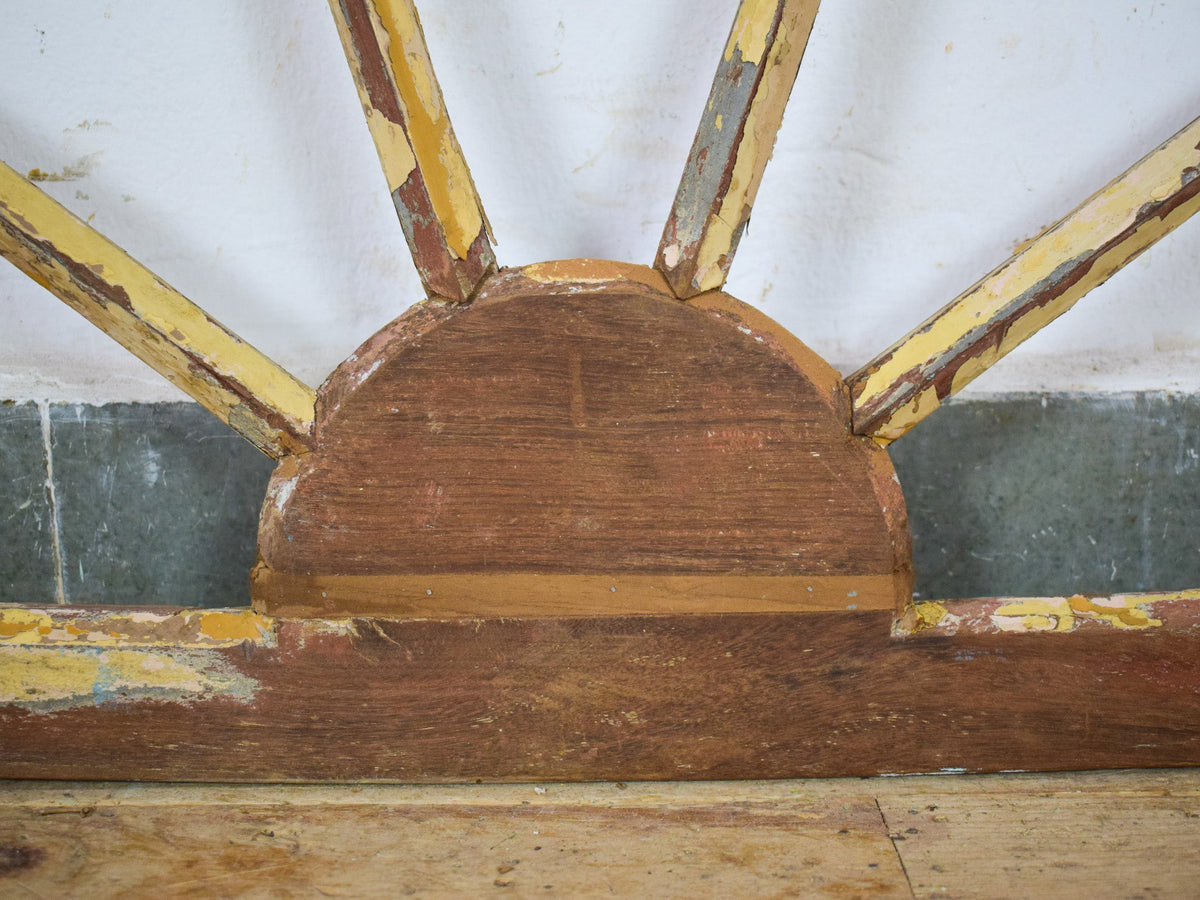 Vintage Wooden Fanlight Window Frame