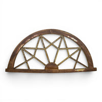 Vintage Wooden Fanlight Window Frame