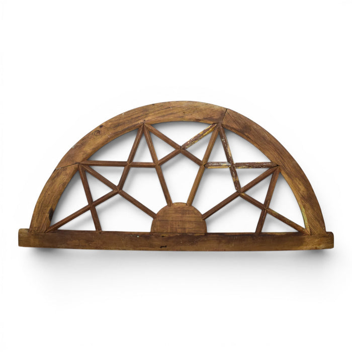 Vintage Wooden Fanlight Window Frame