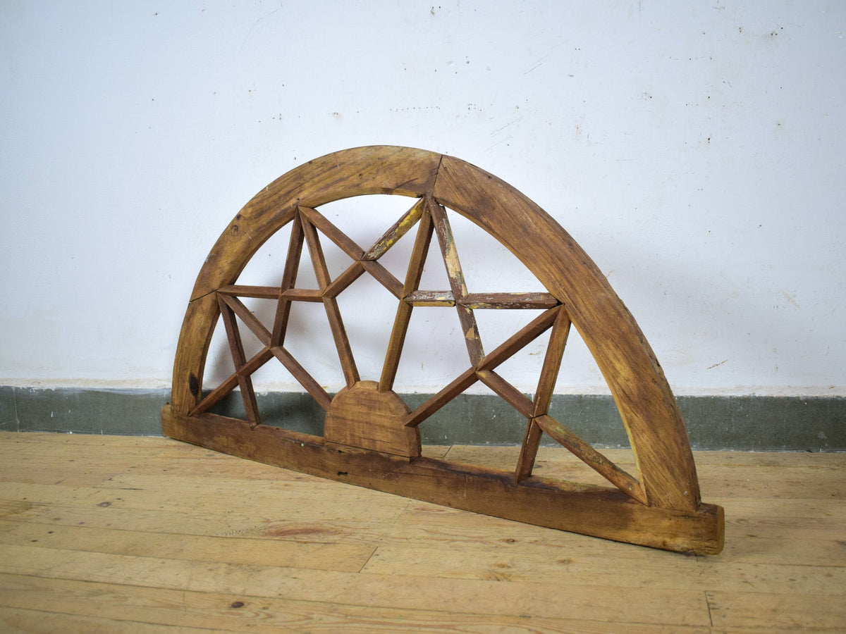 Vintage Wooden Fanlight Window Frame