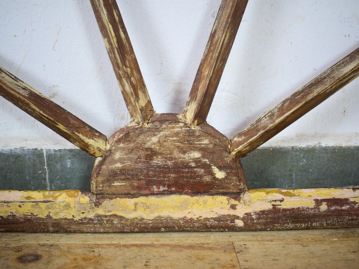 Vintage Wooden Fanlight Window Frame