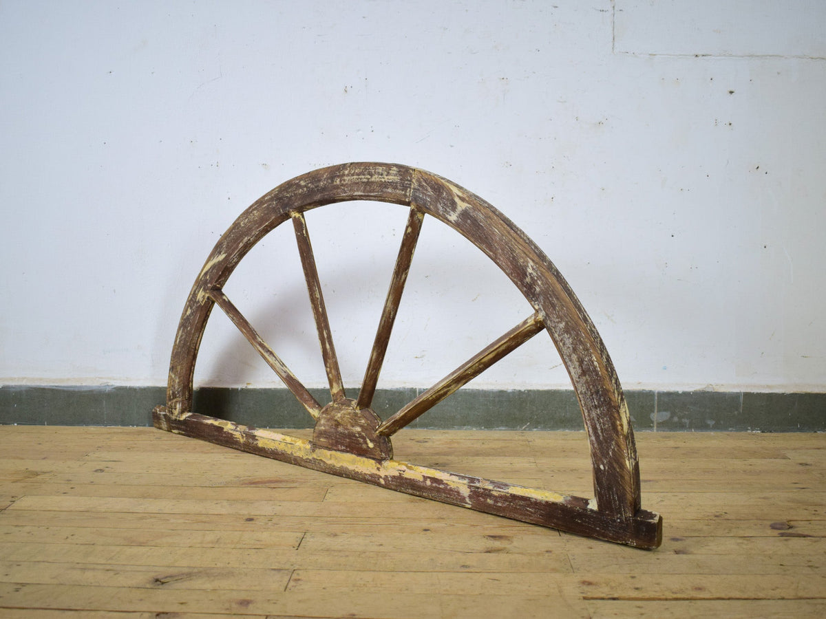 Vintage Wooden Fanlight Window Frame