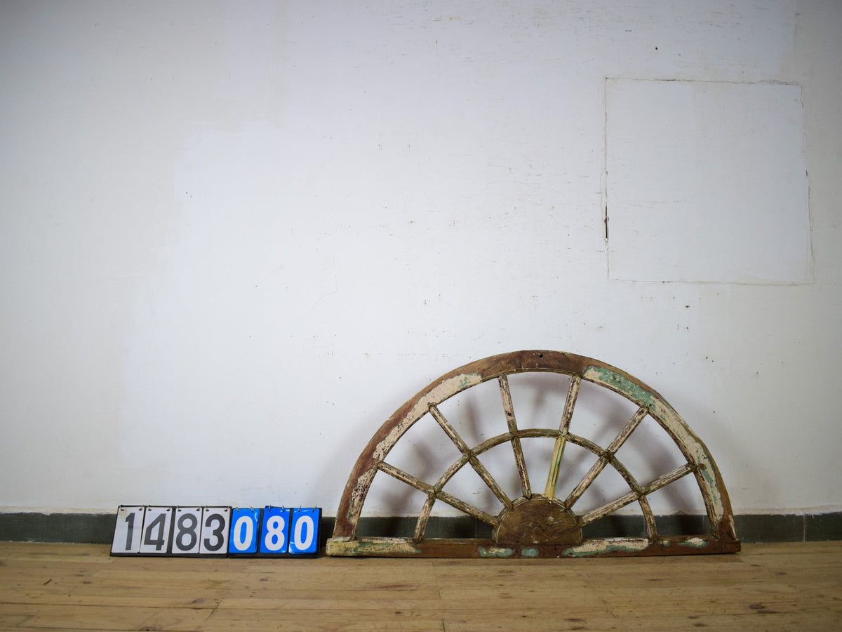 Vintage Wooden Fanlight Window Frame