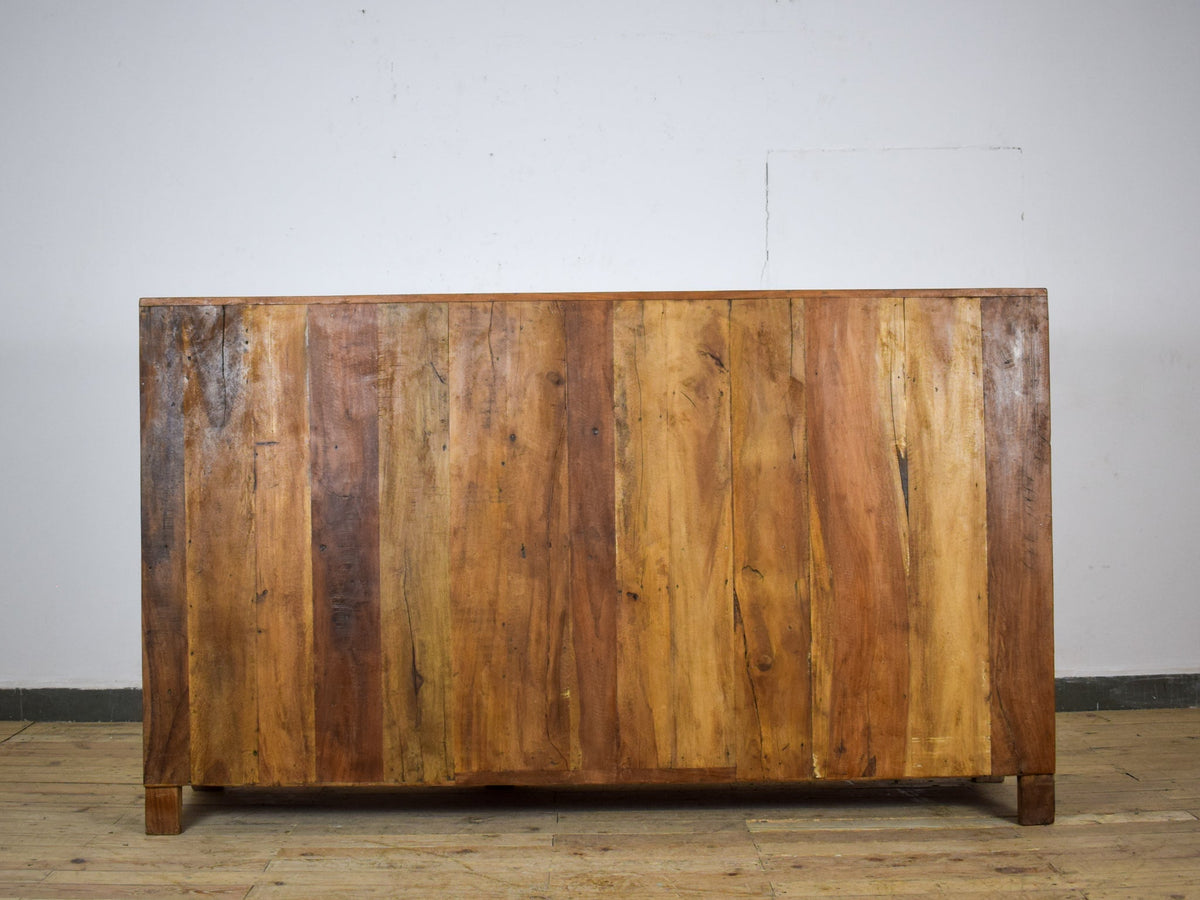 Vintage Indian Sideboard Cupboard With Reverse Glass Painting